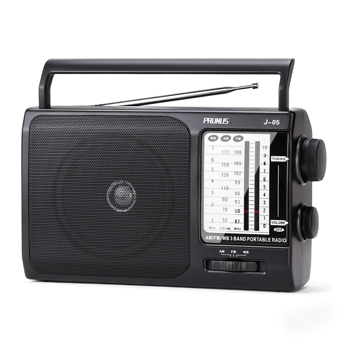 PRUNUS J05 Portable AM FM Radio NOAA Weather Transistor Radio with