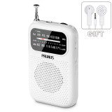 J-777 Portable Pocket AM FM Radio Transistor AAA Battery Operated with Stereo Eaarphones Jack by PRUNUS