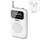 J-777 Portable Pocket AM FM Radio Transistor AAA Battery Operated with Stereo Eaarphones Jack by PRUNUS