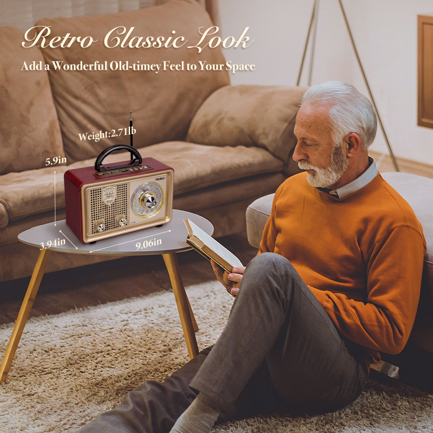 PRUNUS J110 AM FM Shortwave Radio Portable Transistor Radio with