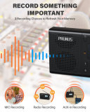 Portable Radios Small, SW/AM/FM Radio, Rechargeable Radio 1200mAh, Battery Operated Radio with Lyric Display and Double Speakers, Support Recording by PRUNUS J-401 (NO DAB Function)