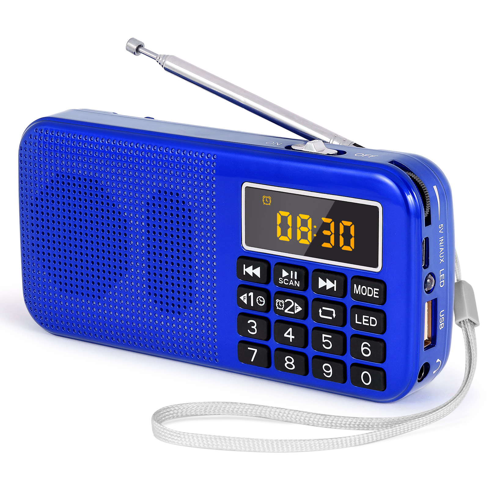 PRUNUS J-725 Rechargeable Radio Portable, FM SD USB MP3 Digital