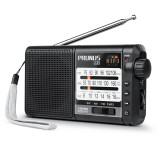 PRUNUS J-01 Transistor Radio Portable Excellent Reception, Rechargeable Battery Radio Supports SD Card MP3, Portable Radio with 2200mah Large Rechargeable and Replaceable Battery.
