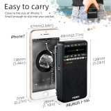 PRUNUS NOAA Weather Radio Portable, AM FM Battery Operated Radio with Back Clip, Transistor Radio with Excellent Reception, Signal Indicator, Radio for Emergency kit