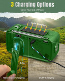 US  J-905 Emergency Radio Bluetooth Speaker, Portable Radio Transistor AM FM, Hand Crank/Solar/USB Charging, Flashlight, 3600mA Phone Charger,SOS Alarm, MP3,7 NOAA Weather Radio.   {Only sent to the US}