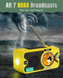 US  J-905 Emergency Radio Bluetooth Speaker, Portable Radio Transistor AM FM, Hand Crank/Solar/USB Charging, Flashlight, 3600mA Phone Charger,SOS Alarm, MP3,7 NOAA Weather Radio.   {Only sent to the US}