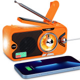 EU&UK  PRUNUS J-905 Radio Solar y Recargable, Radio Emergencia con Manivela, Am FM SW Radio Portatil Pequeña con Altavoz USB/Bluetooth de 5W, Banco de Energía de 3600 mAh, Lámpara Lectura&Linterna, SOS.{Ships to the UK and Europe only}