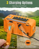 EU&UK  PRUNUS J-905 Radio Solar y Recargable, Radio Emergencia con Manivela, Am FM SW Radio Portatil Pequeña con Altavoz USB/Bluetooth de 5W, Banco de Energía de 3600 mAh, Lámpara Lectura&Linterna, SOS.{Ships to the UK and Europe only}