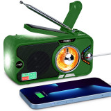 EU&UK  PRUNUS J-905 Radio Solar y Recargable, Radio Emergencia con Manivela, Am FM SW Radio Portatil Pequeña con Altavoz USB/Bluetooth de 5W, Banco de Energía de 3600 mAh, Lámpara Lectura&Linterna, SOS.{Ships to the UK and Europe only}