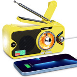 EU&UK  PRUNUS J-905 Radio Solar y Recargable, Radio Emergencia con Manivela, Am FM SW Radio Portatil Pequeña con Altavoz USB/Bluetooth de 5W, Banco de Energía de 3600 mAh, Lámpara Lectura&Linterna, SOS.{Ships to the UK and Europe only}