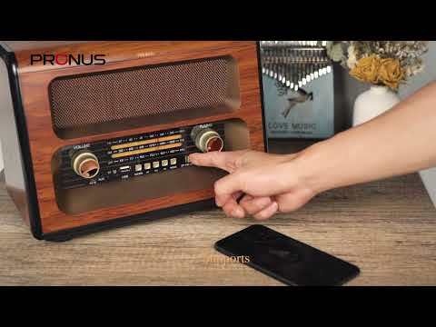 PRUNUS J120 Retro Vintage Radio AM FM Portable Shortwave Radio with  Bluetoot