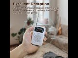 PRUNUS J-777 Pocket Radios Portable AM FM Small Walkman Radio with Best Reception, 2 AAA Battery Operated Transistor Radio with Headphone & Speaker for Walk/Jogging/Gym/Camping