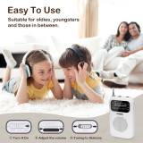 PRUNUS J-777 Pocket Radios Portable AM FM Small Walkman Radio with Best Reception, 2 AAA Battery Operated Transistor Radio with Headphone & Speaker for Walk/Jogging/Gym/Camping