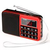 PRUNUS J-429SW Portable Radios Small AM/FM/SW, Rechargeable Radio with AUX/SD/TF/MP3 Speaker. Battery Operated Radio with Large Button and Large Display.Stores Stations Automatically. (NO DAB)