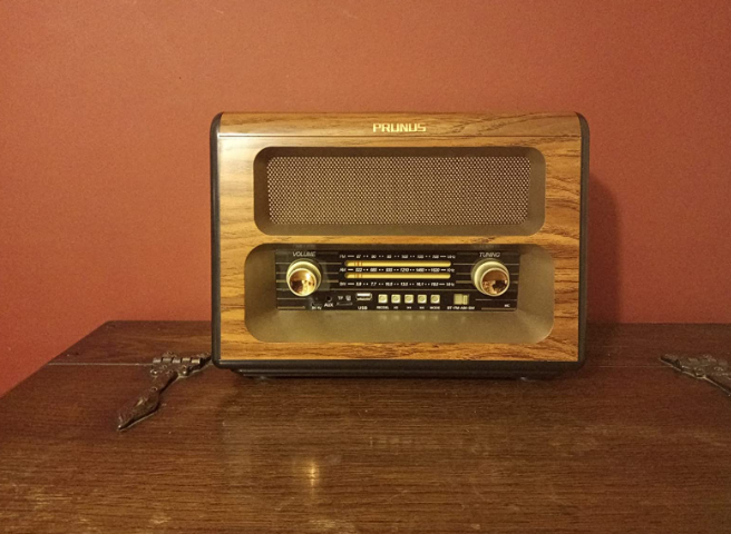 PRUNUS J-199 Poste Radio Vintage AM FM SW Avec Bluetooth, Rétro Transistor Rechargeable, 3 Modes d'Alimentation, Support Carte TF, USB