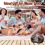 PRUNUS R-909 Vintage Radio Retro Bluetooth Speaker,Walnut Wooden AM FM Radio with Best Reception,Old Fashioned Style,Bluetooth 5.1, 3600mAh Battery,16W Dual Speaker,TF Card,AUX in for Music Lover,Gift,Home