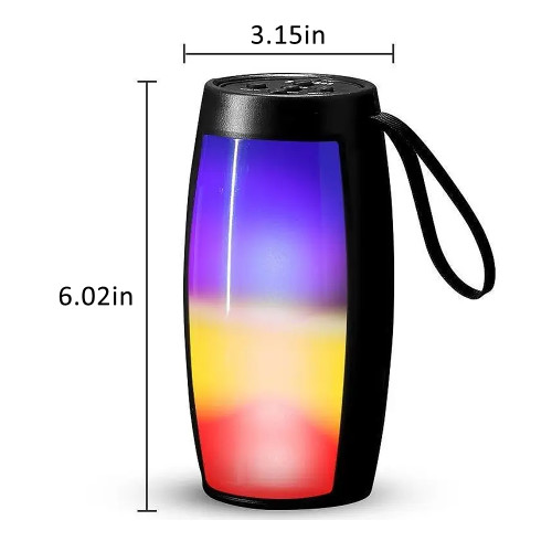 PRNUS B-008 Portable Bluetooth Speaker 4 Lighting Modes Rechargeable Support TF Card USB Drive AUX TWS Pairing for Outdoor, Home, Party, Travel