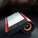 PRUNUS J-505 Speaker phone holder , Support Wireless charging for Phone ，Make sound louder and more stereo，No need for Bluetooth，Support AUX， DC 5V Charging