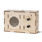 PRUNUS  J-235 DIY Radio Kit AM FM Wood, Suitable for Kids, Teens and Adults to Assemble, 100% Hand-Assembled and Without The Help of Tools, Enjoy The Radio Fun by Ear and Reduce Eye Strain
