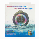 PRUNUS B-200 IPX7 Waterproof Bluetooth Speaker 5W Bass 3 Lighting Modes Portable Speaker with Carabiner for Outdoor, Beach, Bike, Pool, Camping