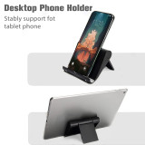 2 Pieces Cell Phone Stand Angle Adjustable Foldable Phone Holder Desktop Smartphone Support for Most Phones and Tablets (Black+Pink)
