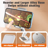 PRNUS A-104 Cell Phone Stand Height Angle Adjustable Phone Holder 360°Rotatable Foldable Desktop for iPhone, Samsung Galaxy, Google Pixel - White