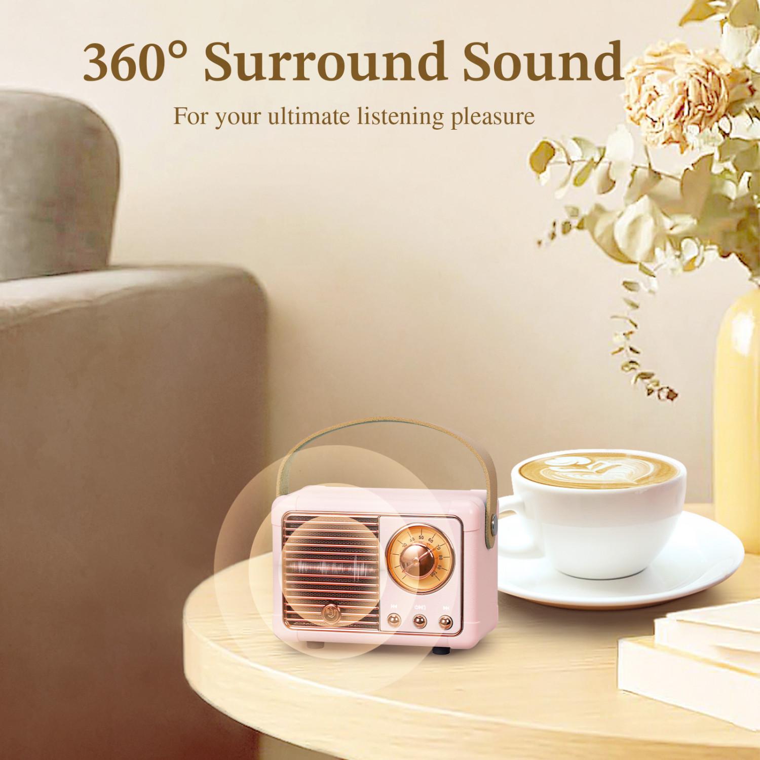 PRUNUS J-999 Retro Bluetooth Speaker Portable Wireless Speaker ...