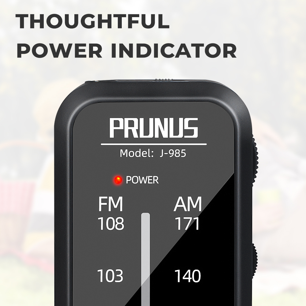 PRUNUS J-985 Pocket Radio Portable, AM FM Small Radio with Headphones ...
