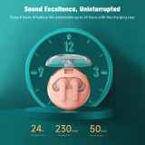 PRUNUS S100 V5.3 Bluetooth Earbuds Wireless Headphones in Ear with Mic HIFI Sound Deep Bass USB-C Charging Ear Buds for Android, iOS, Cell Phone, Tablet