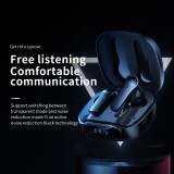 PRUNUS L52 V5.0 Bluetooth Earbuds HIFI Sound Active Noise Cancellation Headphone in-Ear with ANC, Built-in Mic Transparent Mode, LED Power Display