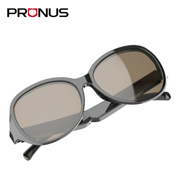 PRUNUS F07(F08) Smart Audio Glasses UV400 Polarized Lens Open-Ear Bluetooth 5.3 Hi-Fi Sound Headphones with Mic Touch Control for Running Cycling Outdoor Activities for Female (Male)
