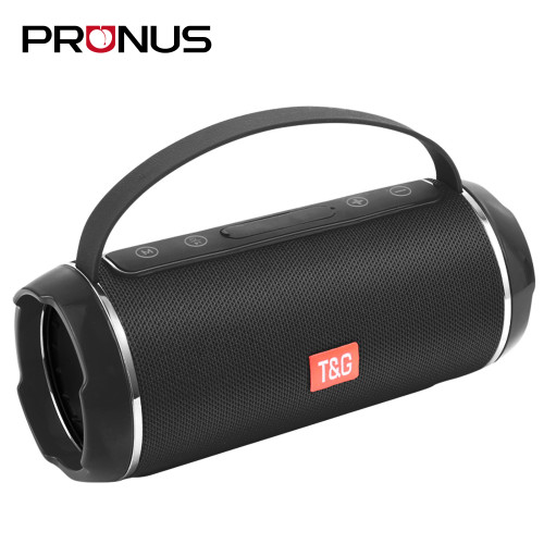 PRUNUS TG116C V5.3 Bluetooth Speaker Portable True Wireless Stereo Speaker with Carrying Strap, Dual Speaker, Support TWS, TF Card USB Flash Drive, AUX, FM Radio for Party Cycling Beach