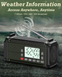 US  PRUNUS J-924 10000mAh Hand Crank Radio, Emergency Radio Solar, AM/FM/SW NOAA Weather Radio, AAA Batteries Powered Radio, USB Charging, Torch& LED Reading Light, SOS Alarm, Power Bank, Compass for Camping （ONLY Ship To US）