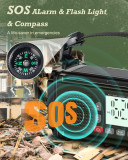 US  PRUNUS J-924 10000mAh Hand Crank Radio, Emergency Radio Solar, AM/FM/SW NOAA Weather Radio, AAA Batteries Powered Radio, USB Charging, Torch& LED Reading Light, SOS Alarm, Power Bank, Compass for Camping （ONLY Ship To US）