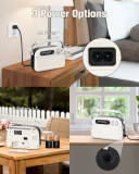 PRUNUS J-130 Small Retro Vintage Radio Bluetooth, Portable Radio AM FM Transistor with AC Power,Battery Operated Radio/Rechargeable Radio, Support TF Card/USB Playing for Home/Outdoor/Gift