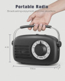 PRUNUS AM FM Radio Portable, AA Battery Operated Radio and USB-C Powered, Clear and Loud Speaker, Earphone Jack, Transistor Radio with Best Reception, Luminous dial, Big knob, Small Radio J-112