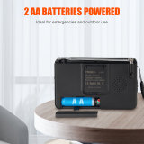 PRUNUS J-115 Portable Radio AM FM, Only AA Battery Operated Radio, Transistor Radio Good Reception, Headphone jack and Speaker, Radios Portable AM FM