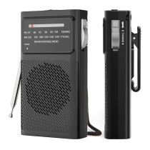 SEANCHEER 169 Mini Portable Radio Battery Operated, Small Pocket Transistor Radio Support AM/FM with Tuning Light, Personal Simple Radio for Elderly with Speaker