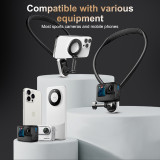 Seancheer Magnetic Neck Holder Mount POV Vlog Hands Free Phones Neck Holder Chest Stand with Magnetizer Ring Video Recording for iPhone 15 14 13 12 Series Android Smartphone