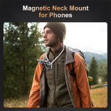 Seancheer Magnetic Neck Holder Mount POV Vlog Hands Free Phones Neck Holder Chest Stand with Magnetizer Ring Video Recording for iPhone 15 14 13 12 Series Android Smartphone
