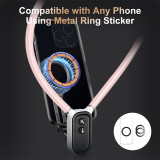 Seancheer Magnetic Neck Holder Mount POV Vlog Hands Free Phones Neck Holder Chest Stand with Magnetizer Ring Video Recording for iPhone 15 14 13 12 Series Android Smartphone
