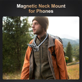 Seancheer Magnetic Neck Holder Mount POV Vlog Hands Free Phones Neck Holder Chest Stand with Magnetizer Ring Video Recording for iPhone 15 14 13 12 Series Android Smartphone