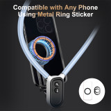 Seancheer Magnetic Neck Holder Mount POV Vlog Hands Free Phones Neck Holder Chest Stand with Magnetizer Ring Video Recording for iPhone 15 14 13 12 Series Android Smartphone