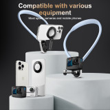 Seancheer Magnetic Neck Holder Mount POV Vlog Hands Free Phones Neck Holder Chest Stand with Magnetizer Ring Video Recording for iPhone 15 14 13 12 Series Android Smartphone