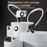 Seancheer Magnetic Neck Holder Mount POV Vlog Hands Free Phones Neck Holder Chest Stand with Magnetizer Ring Video Recording for iPhone 15 14 13 12 Series Android Smartphone