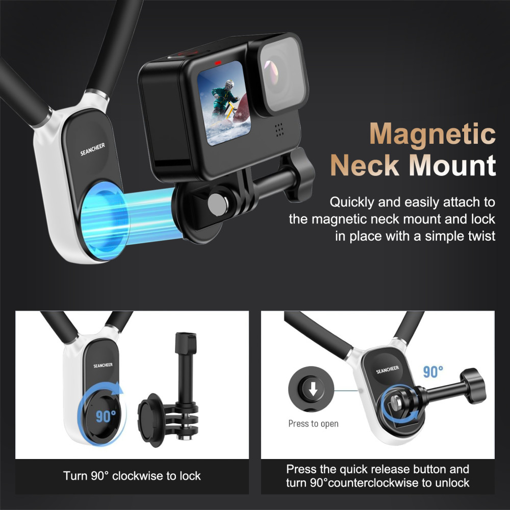 Magnetic Neck Holder Mount Necklace POV For Mobile Phones Smartphones Cell Phone
