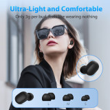 PRUNUS Wireless Earbuds, Bluetooth 5.3 Headphones, Earphones Wireless with Stereo Sound, One-Touch Intelligent Control, 30H Playtime LED Display for Sport/Work, USB-C