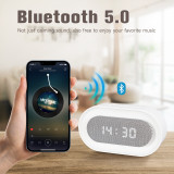 Seancheer White Noise Machine,Bluetooth Wireless Speaker,Sound Machine with 31 Soothing Sounds Memory Function,24HR Alarm Clock for Bedroom with Night Light,Powered by 2000mAh Battery for Baby&Adults