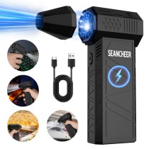 Seancheer Electric Air Duster, 130000 RPM, Cordless & 3 Gears Adjustable Air Blower, Replacement for Compressed Air Cans, for Keyboard, Electronics, Cars Cleaning Seancheer Electric Air Duster, 130000 RPM, Cordless & 3 Gears Adjustable Air Blower, Replacement for Compressed Air Cans, for Keyboard, Electronics, Cars Cleaning