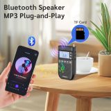 Newest PRUNUS J-618 Portable Radio AM FM to Bluetooth Earphone, as Bluetooth Speaker, 2000mah Rechargeable Radio, Preset, TF Card Shuffle Play, Headphone Jack, Sleep Timer, Walkman Radio, Digital Radio